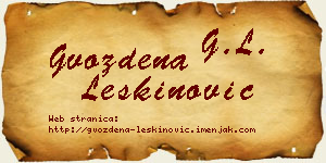 Gvozdena Leškinović vizit kartica